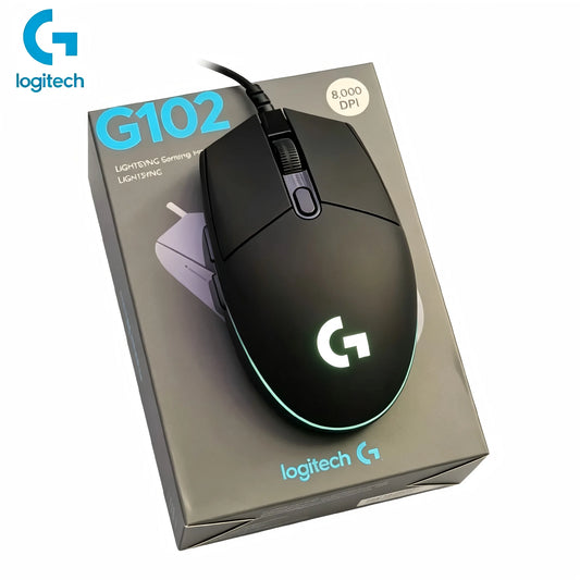 Logitech G102 Wired Gaming Mouse 8000 DPI Optical RGB USB Gaming Mouse for PC, Esports, Laptop & Desktop