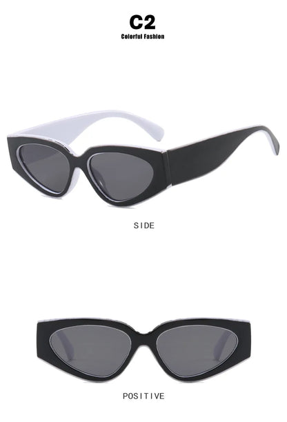 Ochelari de soare negri cu rame groase, model „Cat Eye”, pentru femei – ochelari de soare vintage la modă, ochelari clasici pentru doamne
