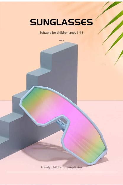 Ochelari de soare polarizați pentru copii, ochelari de ciclism pentru activități în aer liber, protecție UV400, ochelari de soare pentru băieți și fete cu vârsta între 5 și 13 ani