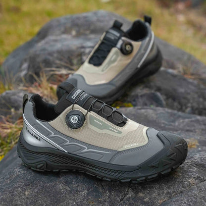 Men's Lightweight Casual Outdoor Running Shoes in Black, Grey, Khaki, Sizes 39-48, PU Material with Canvas