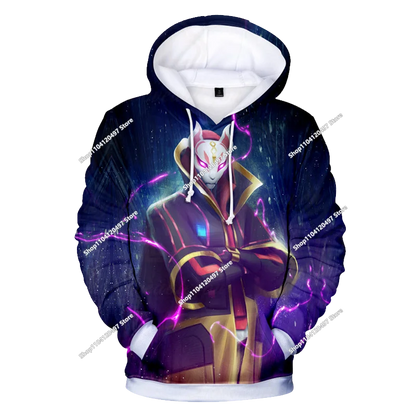 Sudadera con capucha Fortnite Anime para niños, streetwear hip-hop para hombre, ropa deportiva casual de corte holgado, moda outdoor