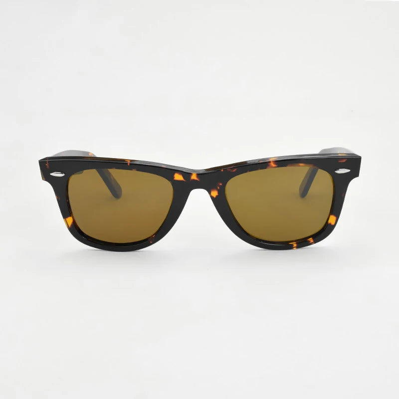 Ochelari de soare clasici cu lentile de sticlă Ochelari de soare din acetat pentru bărbați Y-2140 Design cu nit dublu Ochelari de protecție eleganți pentru femei, cu formă pătrată, cu protecție UV