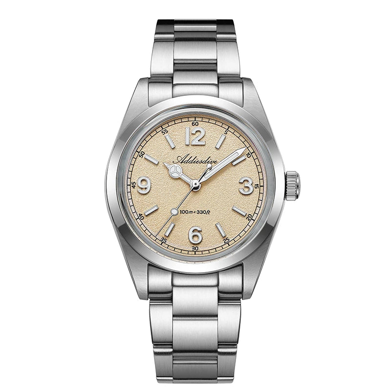 ADDIESDIVE 36mm Orologio da uomo in offerta AD2518, vetro bombato, acciaio inox 316L, impermeabile 100m, al quarzo