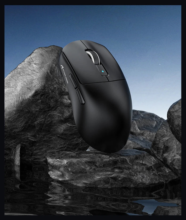 Mysz gamingowa bezprzewodowa ATTACK SHARK R6 PAW3950MAX, próbkowanie 8Khz, ultralekka 39g, Nordic 52840 MCU, optyczne mikroprzełączniki Omron