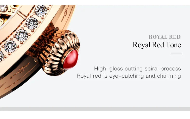 OUPINKE 3175 Women Watches Luxury Elegant Skeleton Automatic Mechanical Watches For Woman 50M Waterproof Bracelet Necklace Set