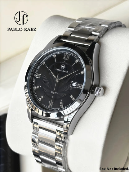 PABLO RAEZ Real Photos Brand Luxury Men's Watches Waterproof Luminous Date Watch Stainless Steel Fashion Quartz Man Wristwatch