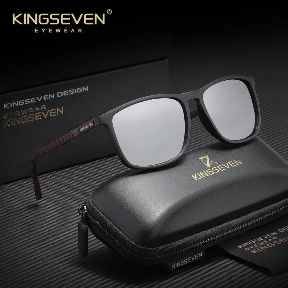 Ochelari de soare dreptunghiulari marca KINGSEVEN pentru bărbați și femei, cu lentile polarizate și protecție anti-UV400, pentru călătorii, activități în aer liber și sport