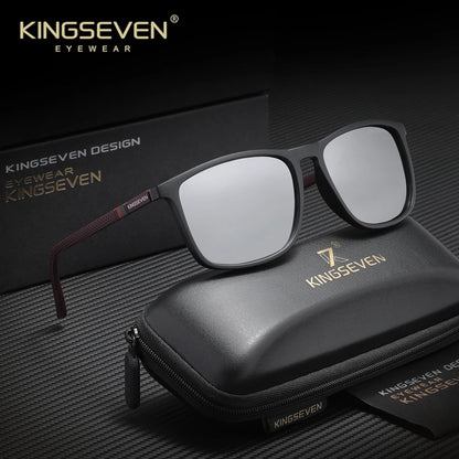 Ochelari de soare dreptunghiulari marca KINGSEVEN pentru bărbați și femei, cu lentile polarizate și protecție anti-UV400, pentru călătorii, activități în aer liber și sport