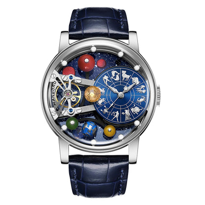 HANBORO Celestial Series 12 Constellation Men's Fully Automatic Mechanical Watch with Starry Sky Night Light Trend Watch