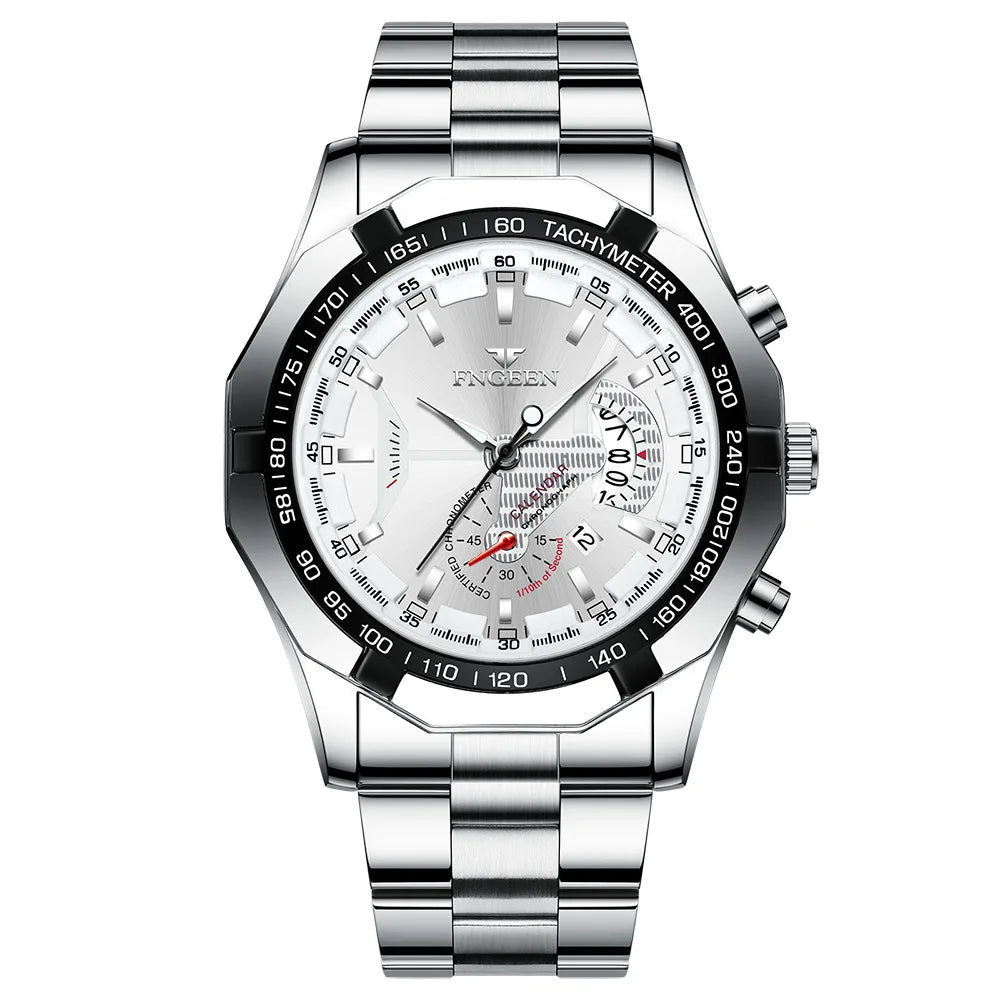 BINBOND Orginal Quartz Wristwatches For Men Luxury Luminous Waterproof Auto Date Men's Watch Stainless Steel Reloj Free Ship