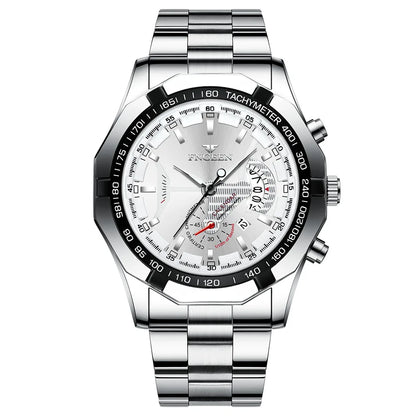 BINBOND Orginal Quartz Wristwatches For Men Luxury Luminous Waterproof Auto Date Men's Watch Stainless Steel Reloj Free Ship