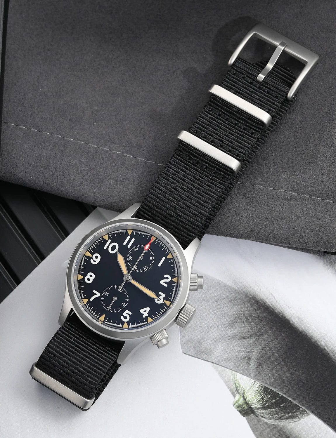 Militado ML1868 Watch VK61 Quartz Movement 100m Waterproof Watches Men Stainless Steel Chronograph Sapphire Crystal Wristwatch