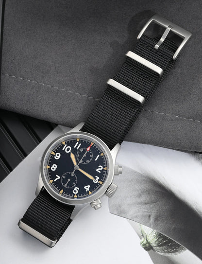 Militado ML1868 Watch VK61 Quartz Movement 100m Waterproof Watches Men Stainless Steel Chronograph Sapphire Crystal Wristwatch