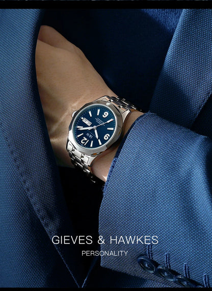 Relógio mecânico de luxo para homem Reloj CARNIVAL em tungsténio, movimento automático MIYOTA 8205, à prova de água.