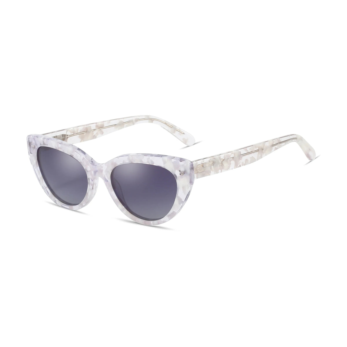 ZENOTTIC Ochelari de soare retro Cat Eye polarizați, realizați manual din acetat, cu protecție UV400, pentru femei