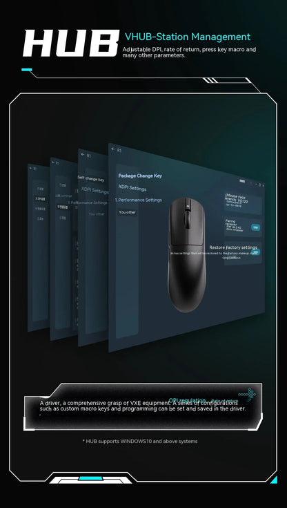 VXE Dragonfly R1 Pro Paw3395 Sensor Kabellose Maus Nordic 52840 2khz Smart Speed X Niedrige Latenz Büro-Gamer-PC-Gaming-Maus