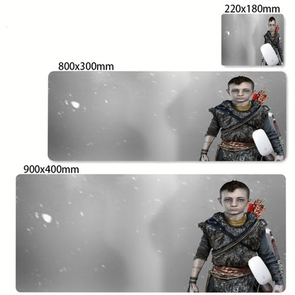 Xxl Mouse Pad God of War Desk Mat Pc Gaming Accessories Keyboard Computer Mousepad Gamer Large Cabinet Office Table Carpet Rug