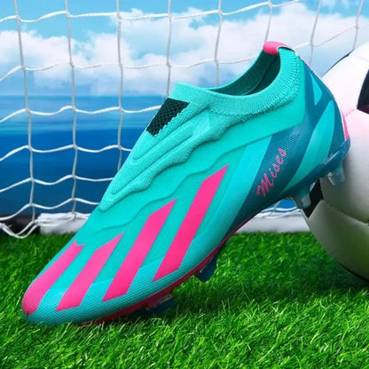 New Men Soccer Shoes Cleats Outdoor Sport Training Breathable Football Boots Long Spikes FG Boys Non Slip Match Comfortable