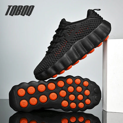 Men's Comfortable Casual Sneakers with Foot Sensing Massage Technology Women's Sports Breathable Lightweight Training Shoes