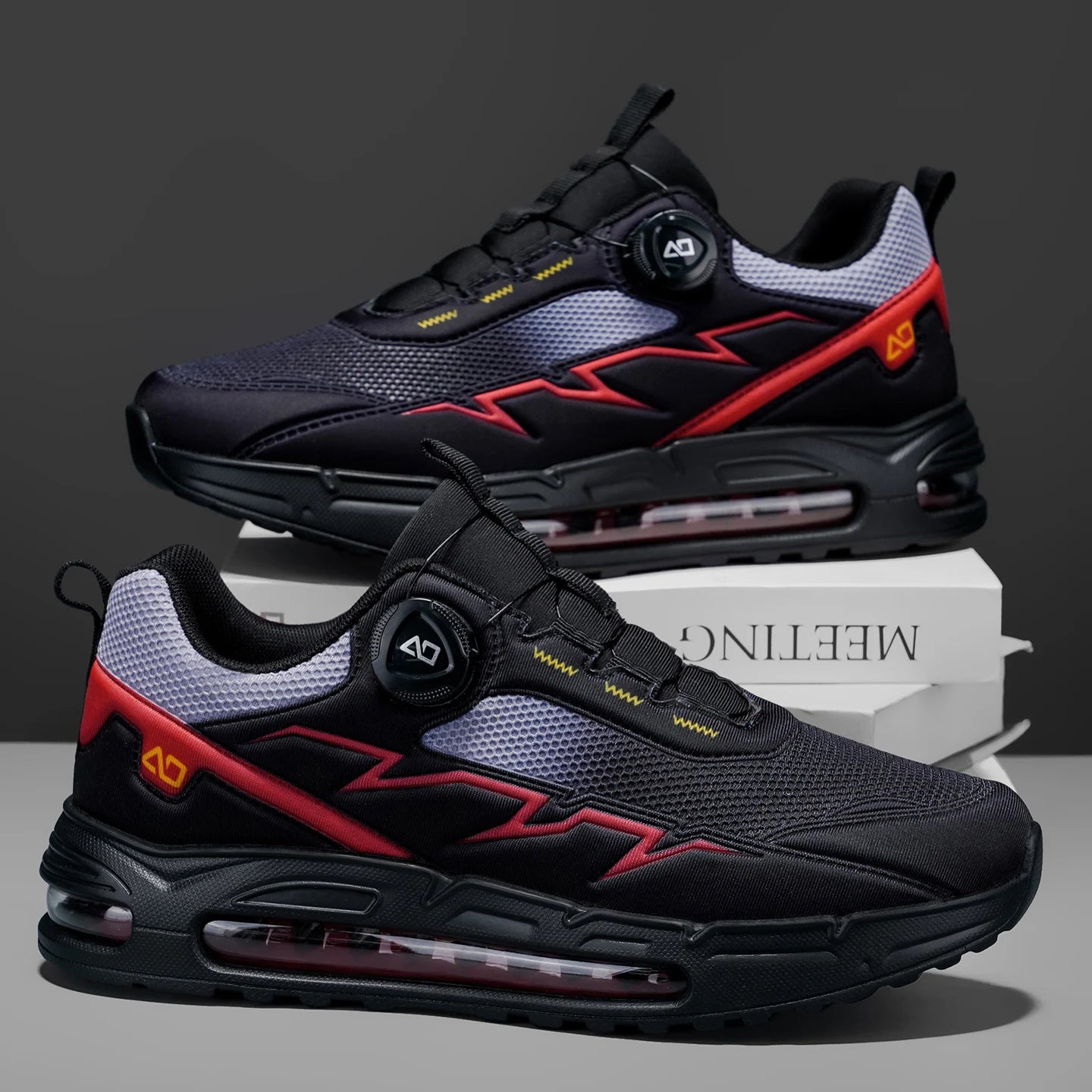 Zapatillas de running para hombre de primavera y verano, calzado de senderismo para exteriores, zapatillas de trail resistentes al desgaste con cierre BOA, transpirables, de estilo deportivo y casual