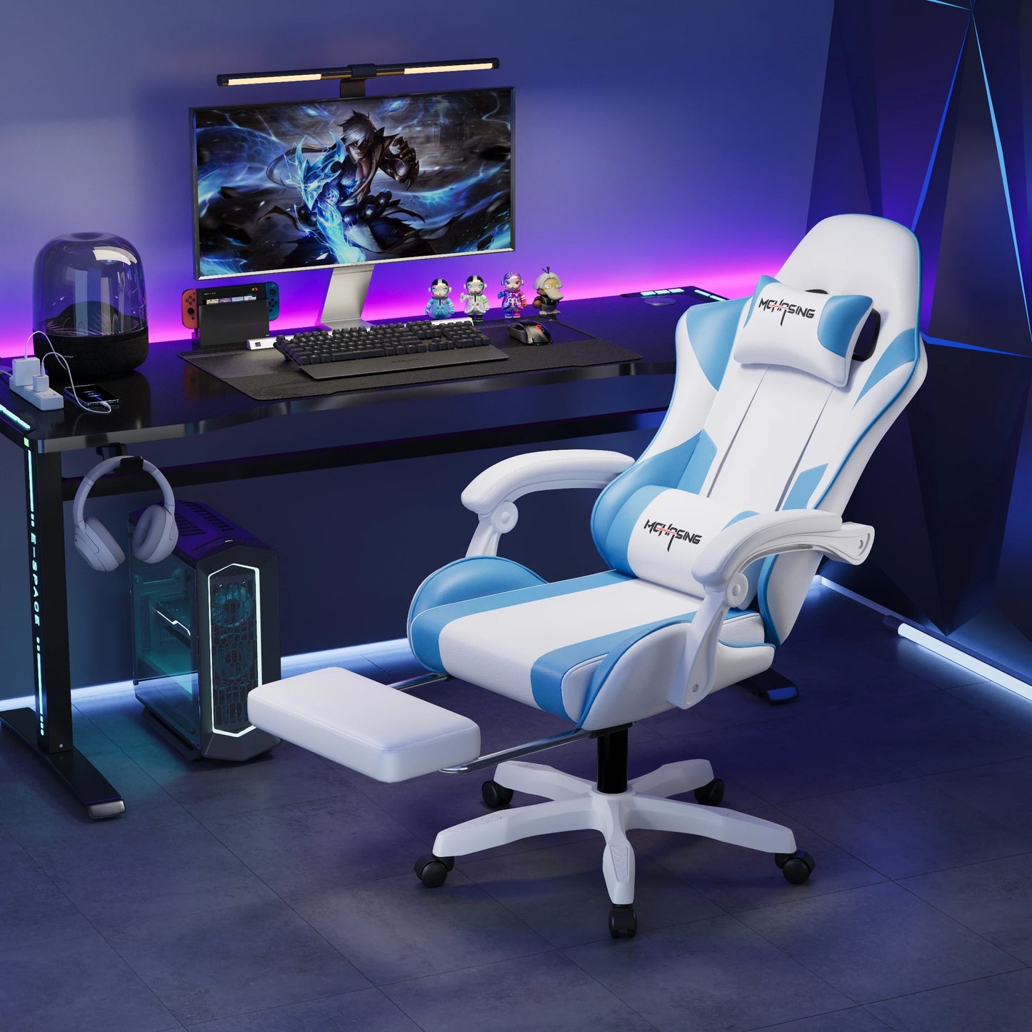 Ergonomic Modern Design Swivel Chair for Office and Home E-sport Gaming Chair With Wheels Revolving Style Computer Gaming Chair