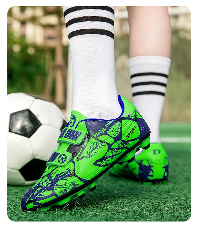 Soccer Cleats for Men and Women Breathable Lightweight Anti-Slip Firm Ground for Outdoor Football Training Match Sports