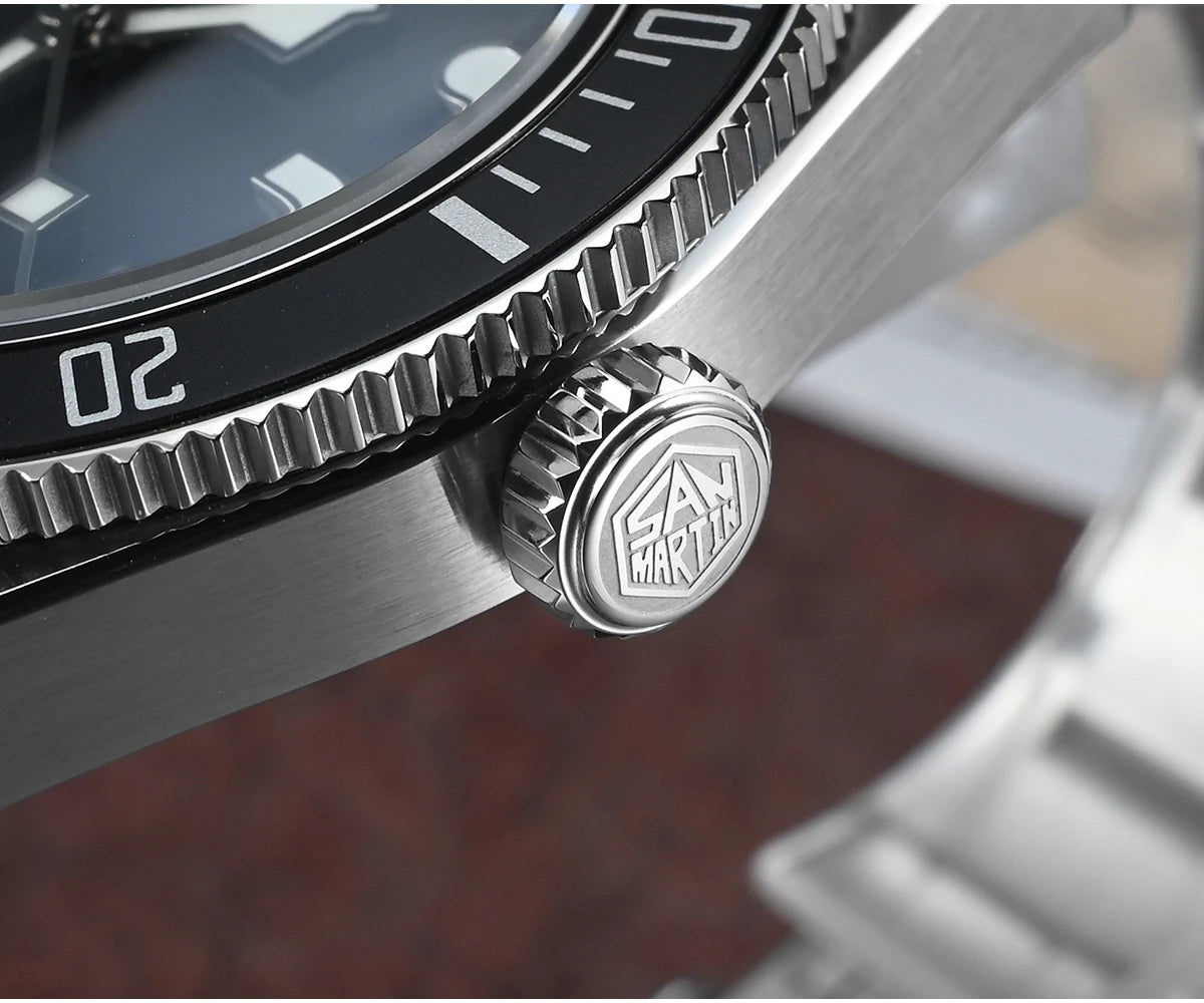 San Martin Upgraded BB58 40mm Retro Luxury Men Diver Watch NH35 Automatic Mechanical Sapphire 200m Waterproof Reloj SN0008D