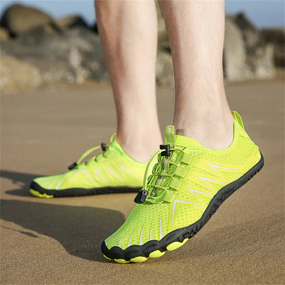 Sapatos Aquáticos Unissexo de Secagem Rápida para Homem e Mulher, Coloridos, para Praia, Natação, Surf e Beira-Mar, Ténis Aquáticos para Casal, Descalços, para Caminhada em Riachos