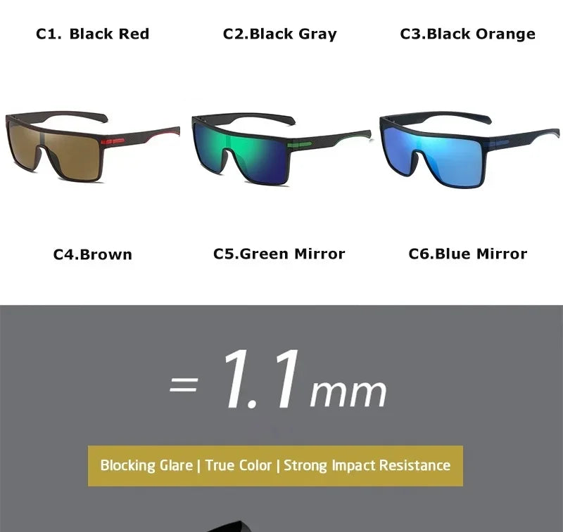 Ochelari de soare polarizați CRIXALIS pentru bărbați, pătrați, supradimensionați, antireflex, pentru șoferi, ochelari de soare cu oglindă, pentru femei, ochelari de protecție UV400, pentru bărbați