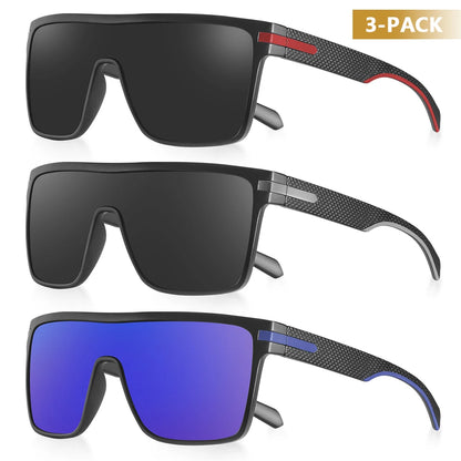 Ochelari de soare polarizați CRIXALIS pentru bărbați, pătrați, supradimensionați, antireflex, pentru șoferi, ochelari de soare cu oglindă, pentru femei, ochelari de protecție UV400, pentru bărbați