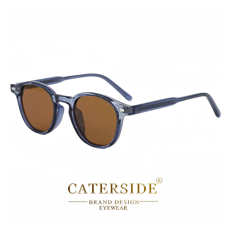 Ochelari de soare rotunzi polarizați Catside pentru bărbați, ramă TR, inserție centrală, brațe, set de ochelari de soare pentru femei, stil retro, pentru șofat, pescuit, punk, protecție UV400