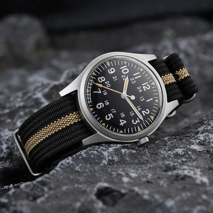 Militado ML07 Quartz Watches VH31/Miyota 2035 Movement Domed Sapphire Crystal Military Watch 100m Waterproof Luminous Mens Watch
