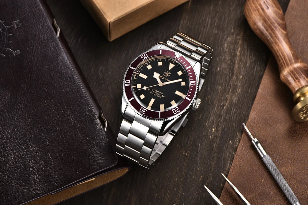 2026 New BENYAR Men's Luxury Automatic Watches Mechanical Business Waterproof Wrist Watch for Men Sports Luminous Men Bracelet