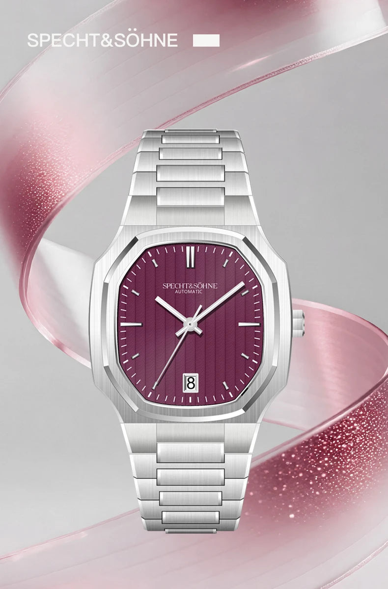 2026 New Luxury Specht & Söhne Watch 37MM Automatic Watches For Men 8215 Movt Sapphire Crystal Stainless Steel 50M Waterproof