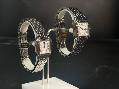 Classic retro square quartz watch with Roman numerals couple watch luxury men's and women's watch stainless steel trendy gift