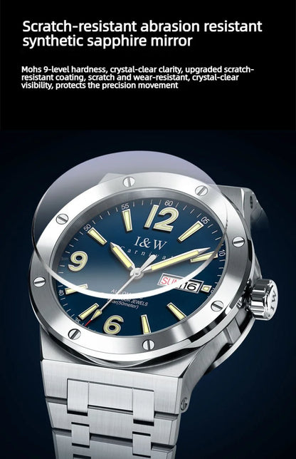 Carnival Brand IW High-End Series Luxury Sapphire Mechanical Watch Men 50M Waterproof Imported Movement Automatic Watches Mens