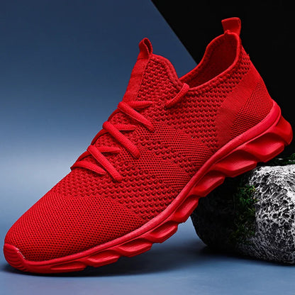 Men's Running Shoes Soft Soles Wear-Resistant Breathable Sports Shoes Mesh Outdoor Fashion Big Size Tennis Shoes for Men