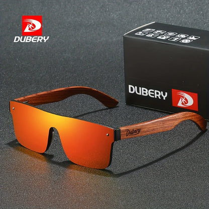 Ochelari de soare DUBERY din lemn, polarizați, cu protecție UV400, pentru bărbați și femei, 6 culori, modelul 219