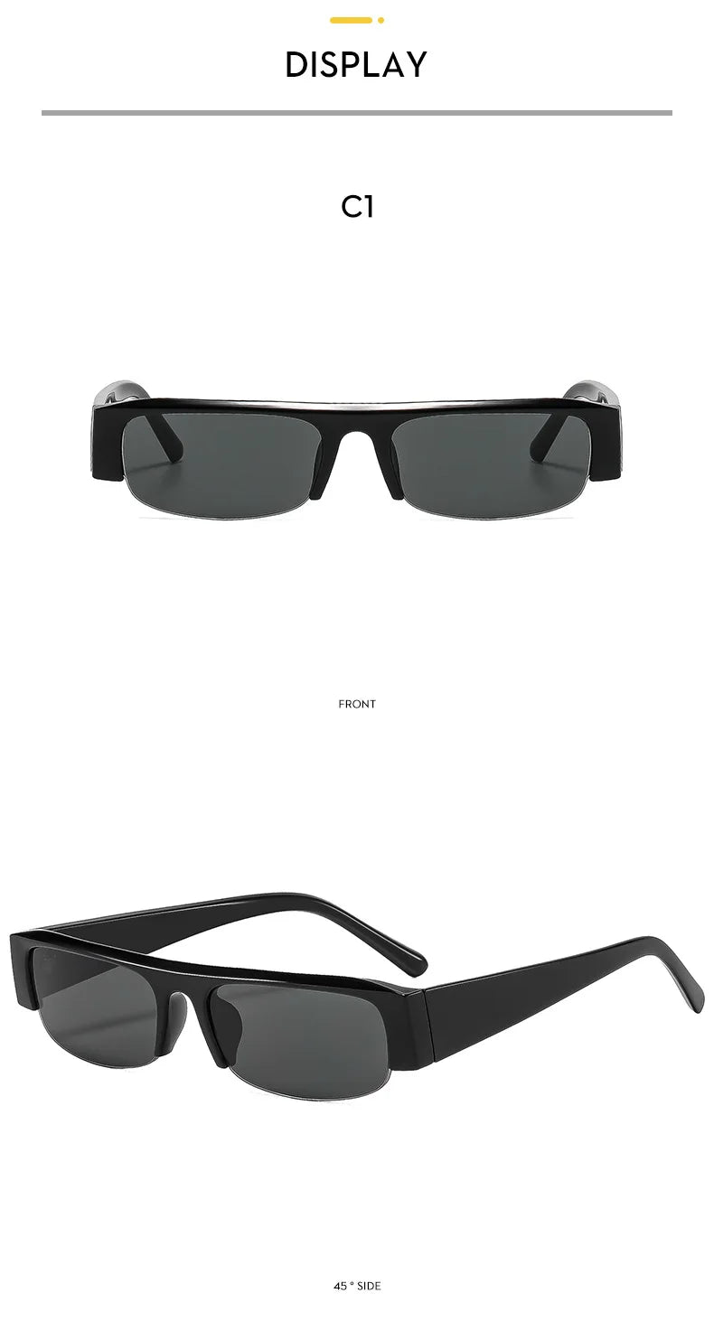 ochelari de soare vintage, mici, dreptunghiulari, cu jumătate de ramă, negri, cu lentile în degrade leopard, pentru femei, ochelari de soare la modă pentru condus