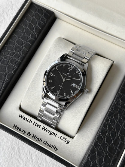 PABLO RAEZ Real Photos Brand Luxury Men's Watches Waterproof Luminous Date Watch Stainless Steel Fashion Quartz Man Wristwatch
