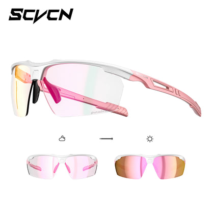 Ochelari de ciclism polarizați SCVCN, ochelari de soare pentru alergare, protecție UV, ochelari pentru ciclism sportiv, MTB, bicicletă de șosea, ochelari pentru femei, ochelari de protecție pentru ciclism