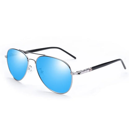 Ochelari de soare polarizați pentru bărbați și femei, ochelari colorati cu lentile reflectorizante, ochelari de soare pentru șofat, negri, unisex, cu lentile de pilot, UV400