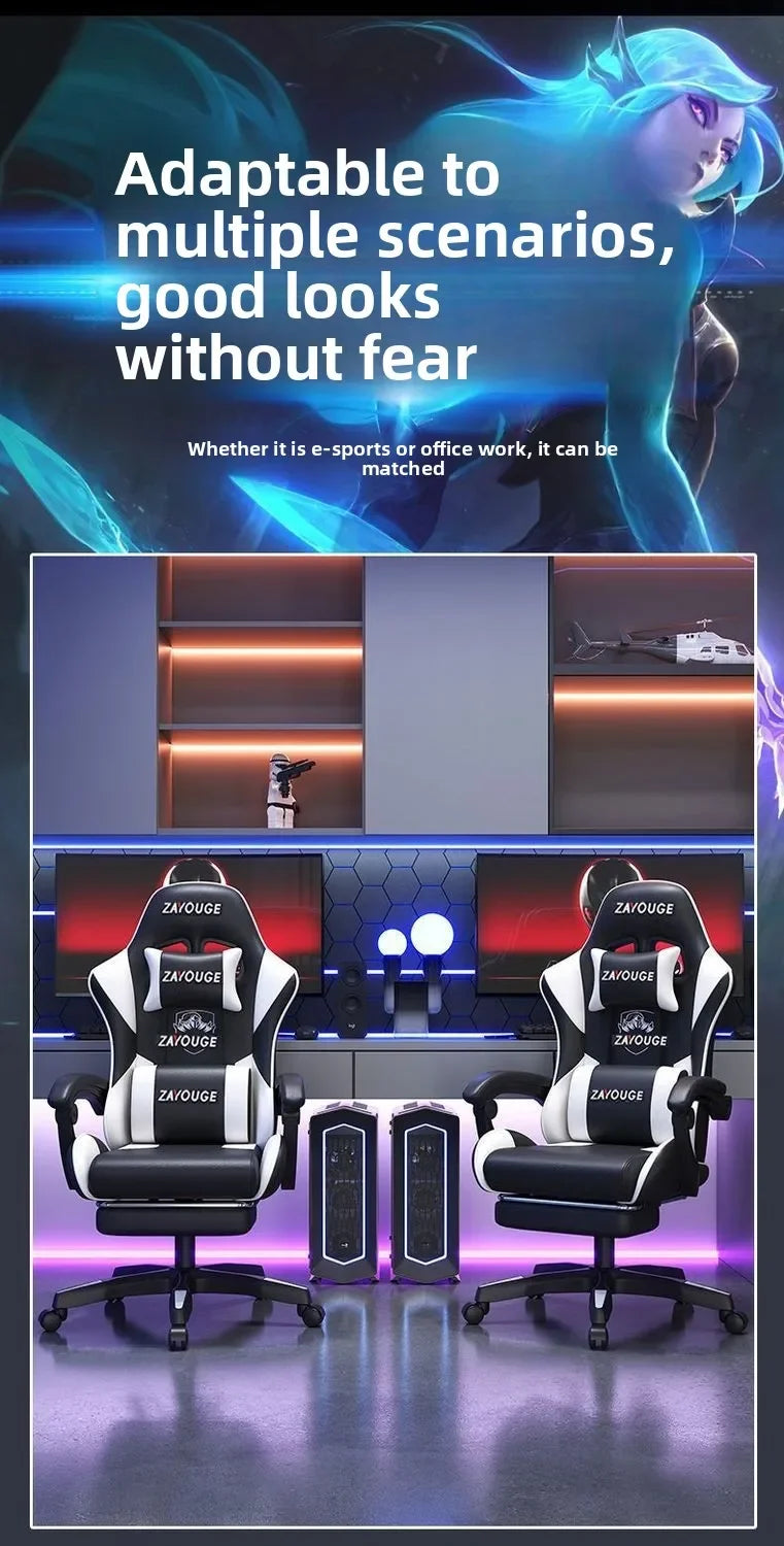 Ergonomická herná stolička do domácej kancelárie na dlhé hodiny, pre streamerov, nastaviteľná, polohovateľná, ľahká a odolná