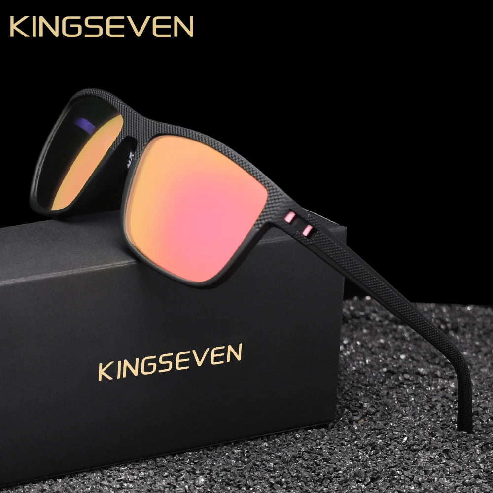 Ochelari de soare polarizați KINGSEVEN pentru bărbați, cu protecție UV400, ochelari dreptunghiulari, ochelari pentru pescuit, conducere și vacanță