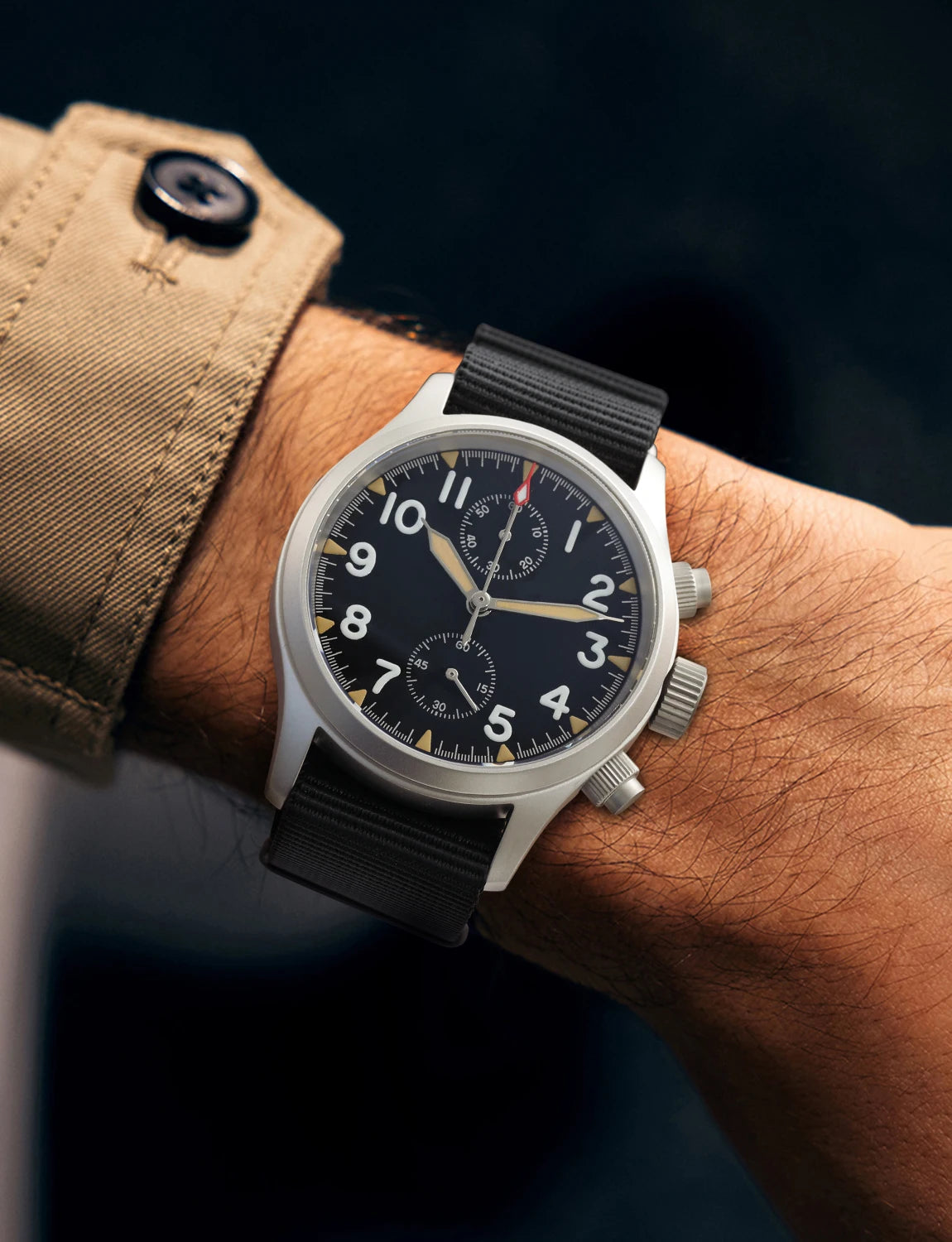 Militado ML1868 Watch VK61 Quartz Movement 100m Waterproof Watches Men Stainless Steel Chronograph Sapphire Crystal Wristwatch