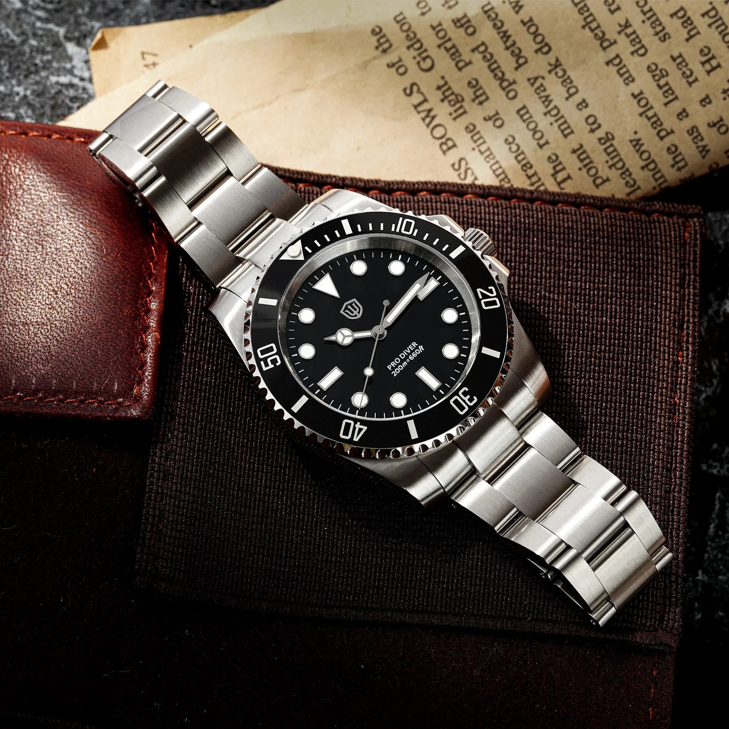Watchdives WD1680Q V2 Men Watch VH31 Sweep Second Quartz Movement AR Sapphire Luminous BGW9 20Bar Waterproof Steel Wristwatches