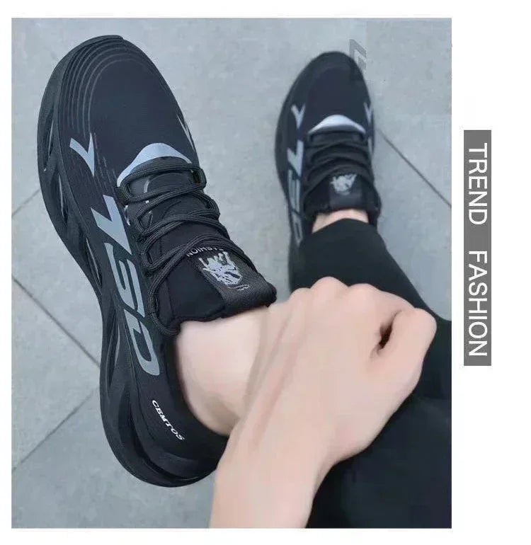 Pantofi pentru bărbați, noi de vară, respirabili, cu suprafață din plasă, brand în tendințe, sport și timp liber, ușori pentru alergare, stil viral și modă