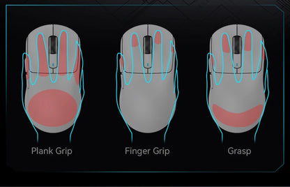 Mouse Gaming Wireless X3 ATTACK SHARK colore rosso, polling rate 4K, connessione Bluetooth tri-mode, PAW3395, mouse gaming Bluetooth con macro