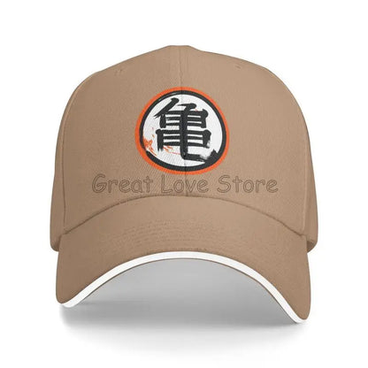 DBZ Kanji Print Baseball Cap Men Adjustable Sun Hat Luxury Trucker Sandwich Cap Women Casual Snapback Bucket Caps Golf Hats