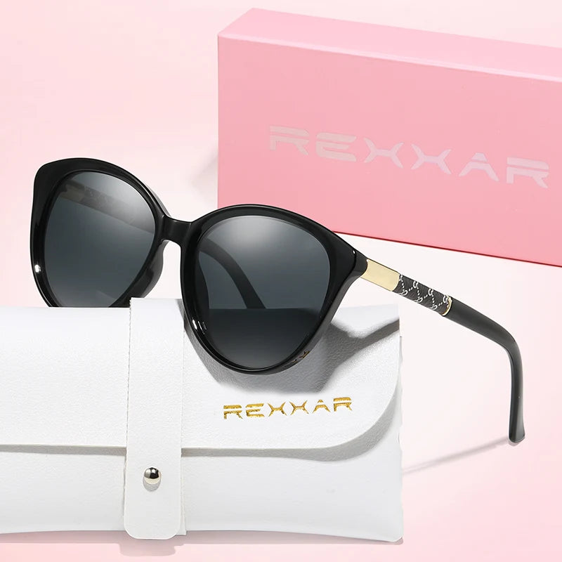 Ochelari de soare polarizați REXXAR Cat Eye pentru femei și bărbați, ochelari de soare sexy și la modă, de marcă, pentru cumpărături și petreceri, pentru bărbați și femei